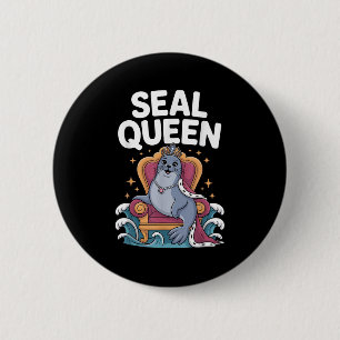 Cool Seal Art For Women Girls Mom Sea Lion Animal  6 Cm Round Badge