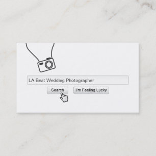 Cool Search Bar Wedding Photography Business Card