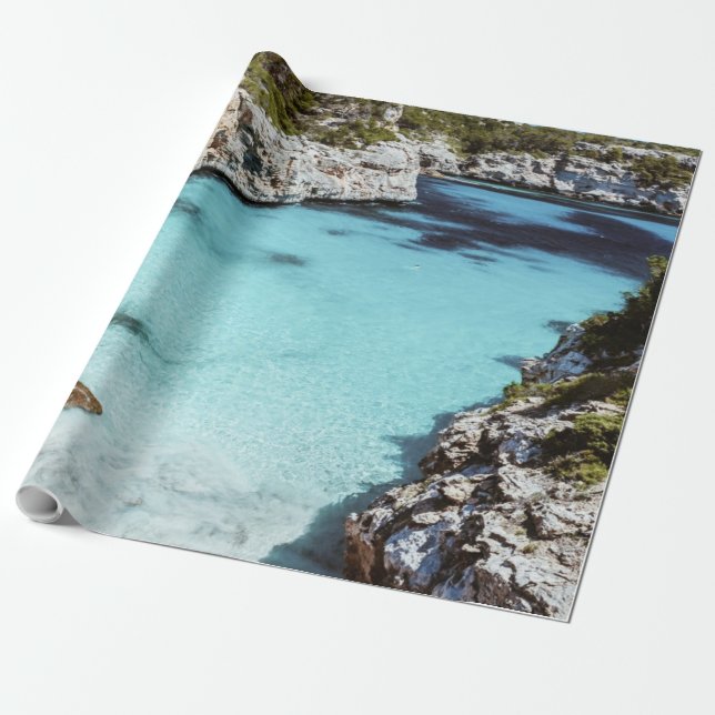 Cool Seascape Wrapping Paper (Unrolled)