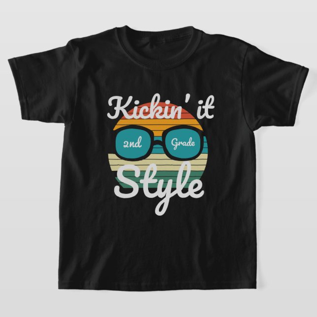 cool second grade word art T-Shirt  (Laydown)