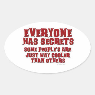 Cool Secrets Oval Sticker