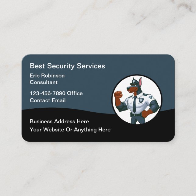 Cool Security Services Business Card Designs (Front)