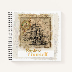 Cool Self Improvement Quote Modern Elegant Plain Notebook