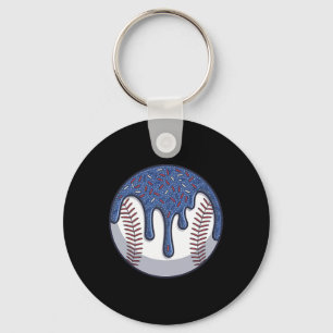Cool Sell Drip Sell Ice Cream Blue Sprinkles Key Ring