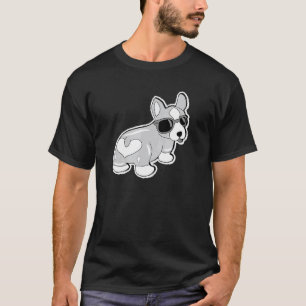 Cool Shades Corgi Butt Limited Edition Black White T-Shirt