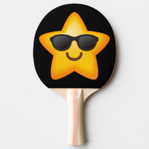 Cool Shades Emoji Star Ping Pong Paddle
