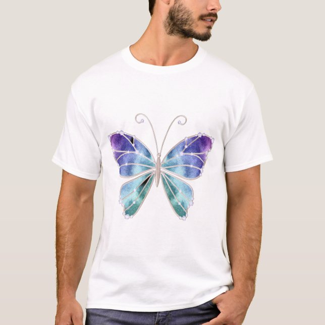 Cool Shades Rainbow Wings Butterfly T-Shirt (Front)