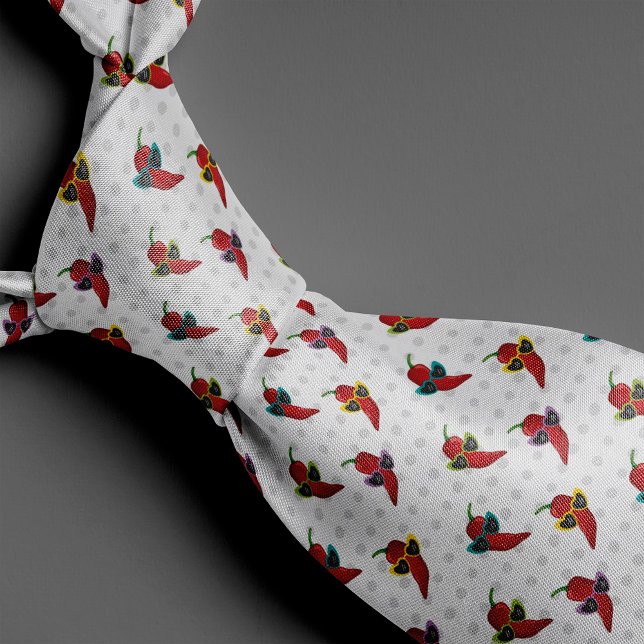 Cool Shades Red Chile Pattern Tie (Creator Uploaded)