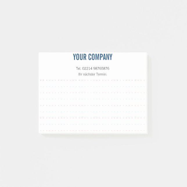 Cool shadow name blue post-it notes (Front)