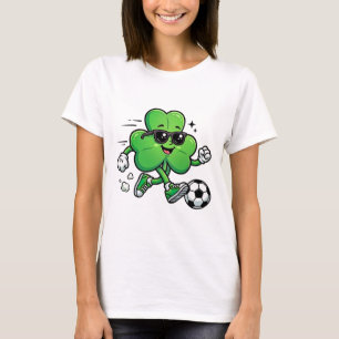 Cool Shamrock Soccer Player St Patricks Day Irish T-Shirt