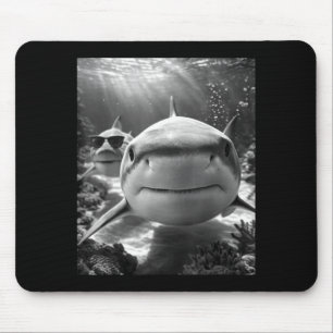 Cool Shark Animal Selfie  Mouse Mat