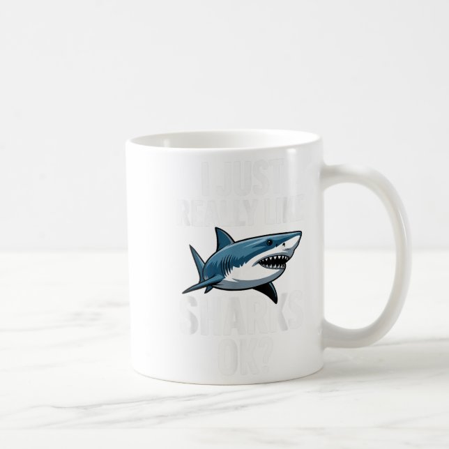 Cool Shark Art For Men Women Great White Hammerhea Coffee Mug (Right)