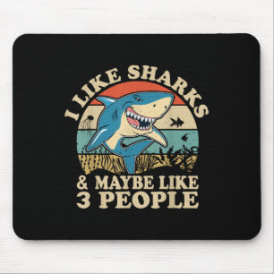 Cool Shark Art Men Women Great White Hammerhead Sh Mouse Mat