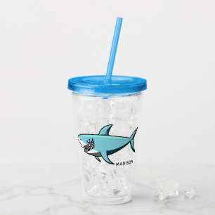 Cool Shark custom name tumblers