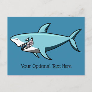 Cool Shark custom text postcard