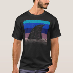 Cool Shark Fin For Men Women Shark Ocean Sharks Su T-Shirt