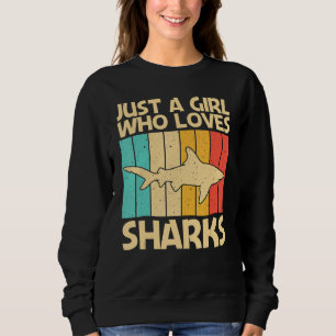 Cool Shark For Girls Kids Shark Ocean Animal Sweatshirt