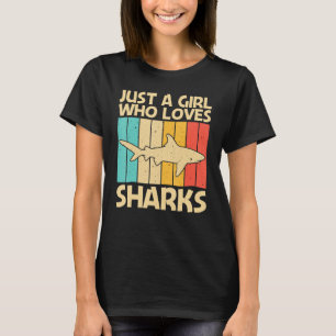Cool Shark For Girls Kids Shark Ocean Animal T-Shirt