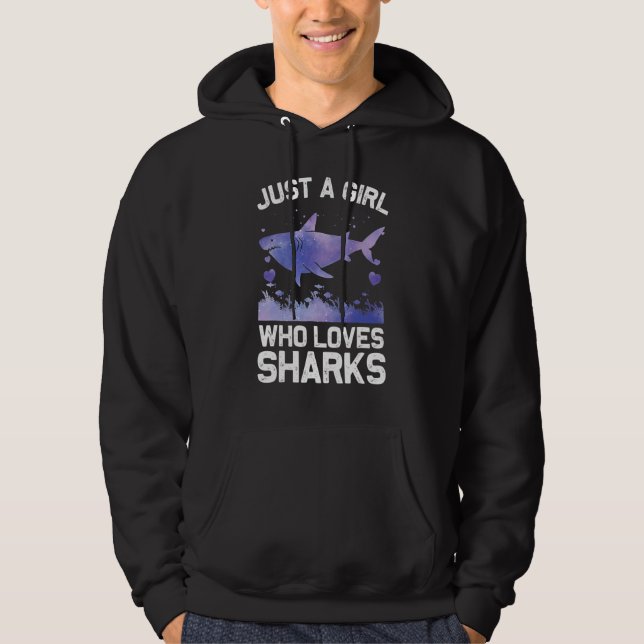 Cool Shark For Women Girls Kids Shark Whale Shark Hoodie (Front)