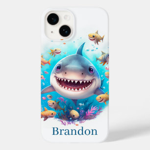 cool shark lovers add name Case-Mate iPhone 14 case