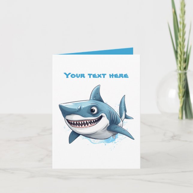 Cool shark lovers add text card (Front)