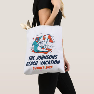 Cool Shark Matching Family Vacation Beach Holiday Tote Bag