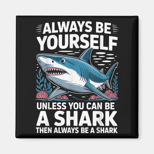 Cool Shark Novelty For Men Women Kids Shark Fan Sh Magnet (Front)