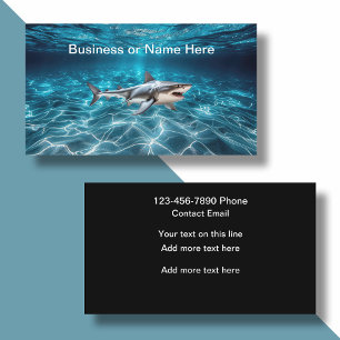 Cool Shark Theme Underwater Business Cards