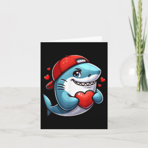 Cool Shark Valentines Boys Heart Day Couple Kids G Card