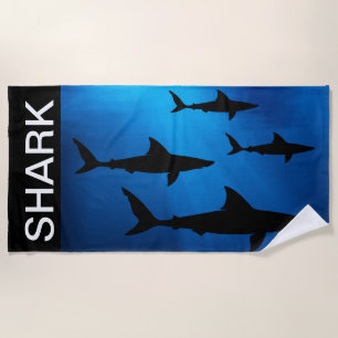 Cool Sharks Underwater Beach Towel