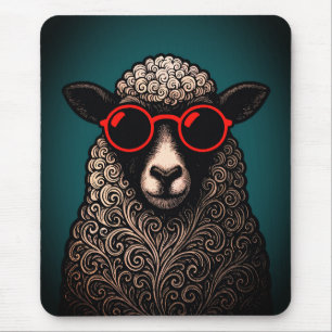 Cool Sheep Wall Art Mouse Mat
