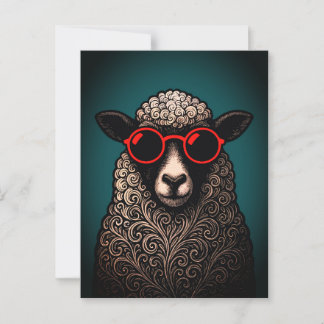 Cool Sheep Wall Art Postcard