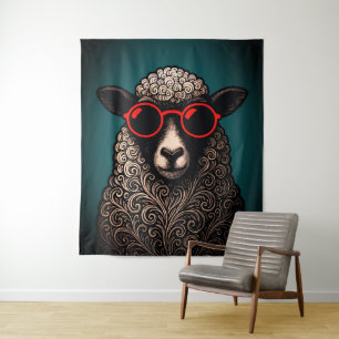 Cool Sheep Wall Art Tapestry