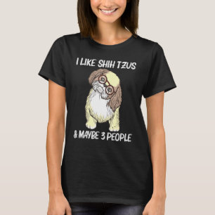 Cool Shih Tzu Art For Men Women Puppy Pet Dog Brow T-Shirt