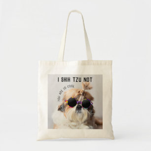 Cool Shih Tzu Not fun cute Sunglasses Photo Tote Bag