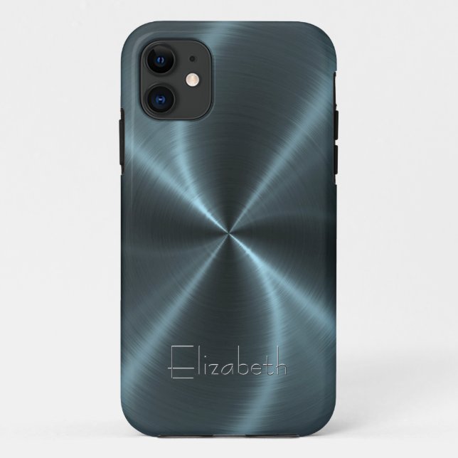 Cool Shiny Radial Steel Metal Case-Mate iPhone Case (Back)