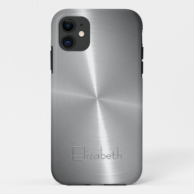 Cool Shiny Radial Steel Metallic Case-Mate iPhone Case (Back)