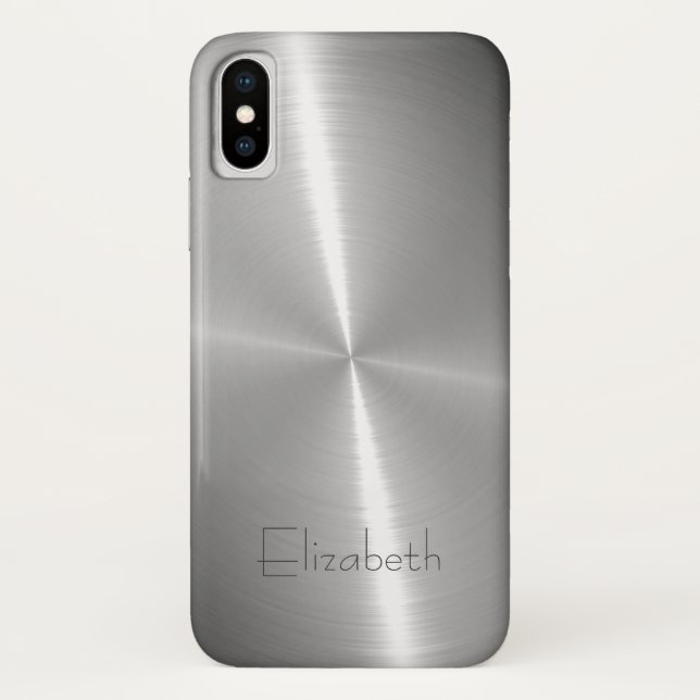 Cool Shiny Radial Steel Metallic Case-Mate iPhone Case (Back)
