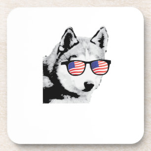 Cool Siberian Husky Dog Coaster
