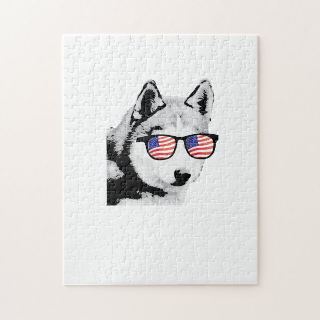 Cool Siberian Husky Dog Jigsaw Puzzle (Vertical)