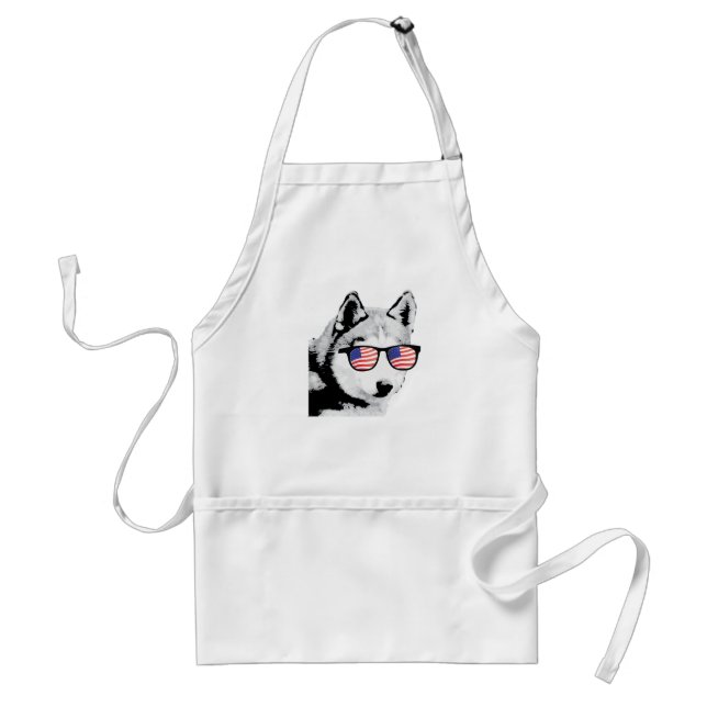 Cool Siberian Husky Dog Standard Apron (Front)