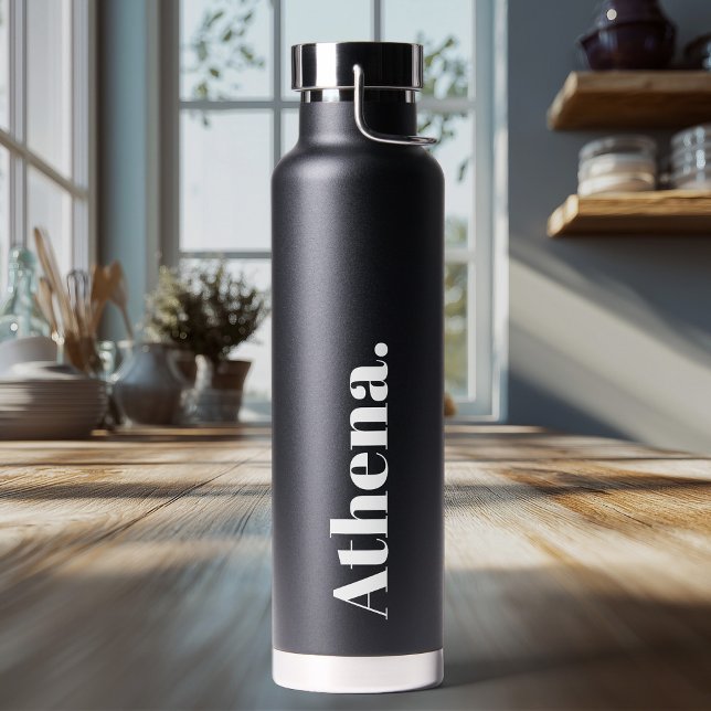Cool Signature Trendy Stylish Custom Name Water Bottle (Creator Uploaded)