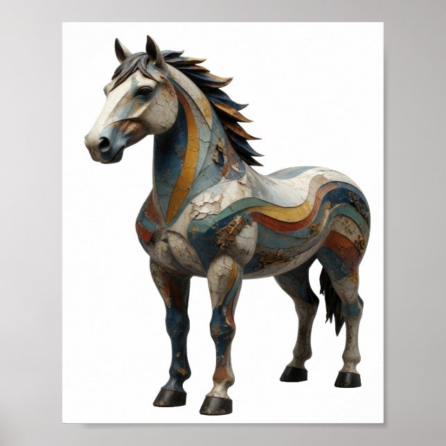 Cool Silver ABSTRACT ART Design Poster (Front)