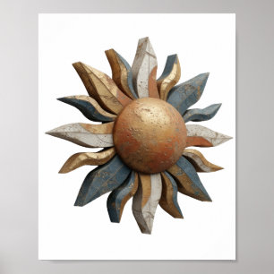 Cool Silver ABSTRACT ART Design v2 Poster