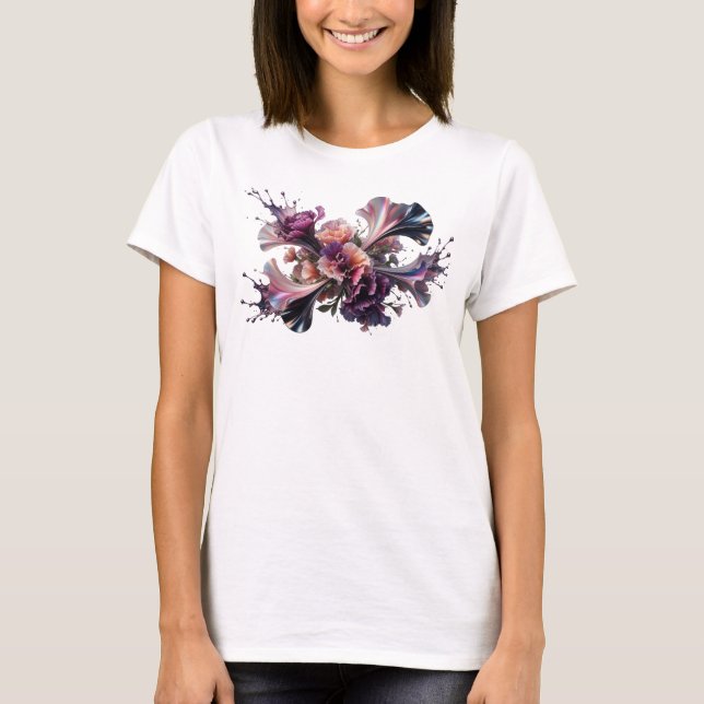 Cool Silver ABSTRACT ART Graphic Tee (Front)