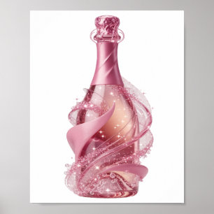 Cool Silver CHAMPAGNE GLAMOUR Poster