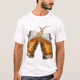 Cool Silver CHEERS TO GOOD HEALTH Text Design T-Shirt