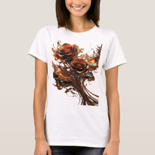 Cool Silver CHOCOLATE ROSES Statement Tee