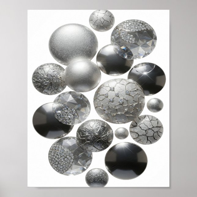 Cool Silver GEMSTONE JEWELRY Poster (Front)