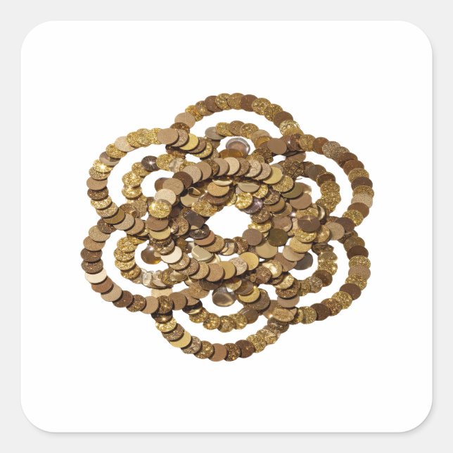 Cool Silver GOLDEN COINS IN Sticker Print (Front)
